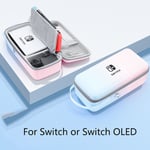 Étui De Tran Pour S De,Rangement Pour Mrda Switch Oled Déterminer,Protecteur,Écarlate Et Verre Pour Ns Nintendo Switch - Type Pink Blue