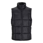 Jack & Jones Mens Sleeveless Gilet- A Perfect Winter Essential Jacket - Black - Size X-Large