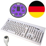 Neuf Ps/2 PS2 Clavier Allemand Pour Ms-dos Windows 95 98 2000 XP 7 10 M301