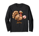 Funny Volleyball Turkey Player Volleyball Coach Thanksgiving Long Sleeve T-Shirt