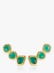 Monica Vinader Siren Onyx Climbers Drop Earrings, Gold/Green