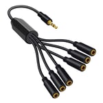 3.5 Female Jack Headphone Splitter Cable Stereo AUX Audio Adapter for PC TV1405