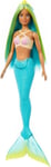 Barbie HRR03 Sirène Avec Cheveux Turquoise et Jaune