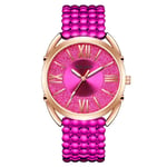 JZDH Women Montres Fashion Women's Montres Nouveau Design Band de création Quartz Montres Montres de Montres de Poignet Dames Montres Décoratives Décoratives pour Femmes (Color : B)