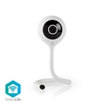 Nedis SmartLife Indendørs Kamera | Wi-Fi | Full HD 1080p | Cloud Storage (mulighed) / microSD (ikke inkluderet) | Med bevægelsessensor | Nattesyn | Hvid