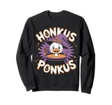 Honkus Ponkus Funny Duck Witch Halloween Magic Sweatshirt