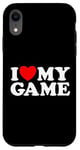 Coque pour iPhone XR J'adore mon jeu Funny On Gamer Win Play Sport, fan de jeux vidéo