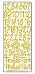 Ursus 593000103 Lot de 5 feuilles d'autocollants avec chiffres de 1 à 24, autocollants, faciles à décoller, pour numéroter des calendriers de l'Avent faits maison