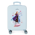 Disney Frozen La Reine des Neiges Nature is magical Valise Trolley Cabine Bleu 37x55x20 cms Rigide ABS Serrure à combinaison 32L 2,5Kgs 4 roues doubles Bagage à main