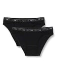 Sloggi Women's 24/7 100 Mini 2P Briefs, BLACK, 44