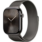 Apple Watch Series 10 GPS + Cellular - 46mm - Boîtier Slate Titanium - Bracelet Slate Milanese Loop - S/M