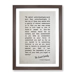 Great Gatsby Quote F. Scott Fitzgerald Vintage Framed Wall Art Print, Ready to Hang Picture for Living Room Bedroom Home Office Décor, Walnut A2 (64 x 46 cm)