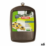 Ugnsform Pyrex Asimetria Rektangulär Svart Metall 33 x 25 cm (6 antal)