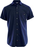 Aclima Men's LeisureWool Short Sleeve Shirt Navy Blazer, S