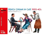 FRENCH CIVILIANS IN CAFE 1930-40s KIT 1:35 Miniart Kit Diorami Modellino