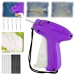 Quick Clothing Fixer,Tagging Gun Mini Quick Repair Garment Sewing Machine Gun for Clothes Portable Quick Stitch Sewing Gun for Clothes,Handheld Tacking Tool Include 1000pcs Glue Needle (Purple)