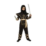 Kostume til børn Sort Ninja (4 Dele) 5-6 år