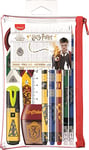 Maped - Trousse de Fournitures Scolaires Harry Potter 10 pièces - Ciseaux - 1 taille-crayons - 1 gomme - 1 surligneur - 3 feutres pointes fines - 2 graphites Couleur