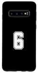 Coque pour Galaxy S10 Numéro 6 à l'arrière – Maillot d'anniversaire de l'équipe de sport numéroté