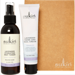 SUKIN Lavender Gift Pack Hydration Mist Toner + Hand Nail Cream new