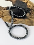 Armband rund - Hematit