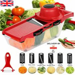 6 in 1 Vegetable Chopper Salad Fruit Mandolin Slicer Food Dicer Cutter Peeler