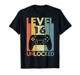 Level 16 Unlocked Shirt 16th Video Gamer Birthday Boy Gifts T-Shirt