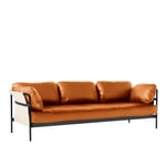 HAY - Can 3 Seater - Black Base - Natural Canvas - Cat.6 - Sense Cognac - Sofaer - Ronan & Erwan Bouroullec - Brun