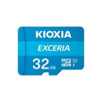 Micro SD Kioxia 32GB Exceria UHS-I C10 R100 avec adaptateur - Marque Kioxia