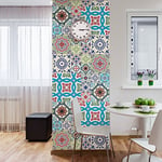 30 Stickers adhésifs carrelages | Sticker Autocollant Carreaux de ciment - Mosaïque carrelage mural salle de bain et cuisine | Carreaux de ciment adhésif mural - azulejos - 10 x 10 cm - 30 pièces