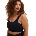 aim'n Navy Ribbed Seamless Bra Svart