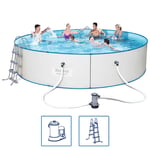 Bestway Ensemble de piscine Hydrium avec cadre en acier rond 460x90 cm