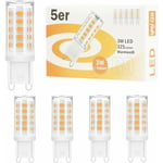 Gbly - 5 pcs ampoules G9 led - Blanc chaud 3000K, ampoule G9 led 220V, ampoule G9 3W remplaçant les halogènes de 28W, 30W et 40W, ampoule G9 à culot,