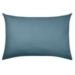 STOF - Pillowcase - Size 50 x 70 cm - 100% Organic Cotton - Quality - Oeko-Tex Certified - Colour Blue - Horizon Model - Bed Linen for Home - Soft and Comfortable