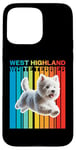 Coque pour iPhone 15 Pro Max West Highland White Terrier coloré