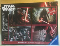 Puzzle STAR WARS '' THE FORCE AWAKENS ''  (4 x 100 pièces) Neuf Sous Blister