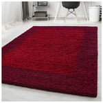 Allotapis - Tapis shaggy contemporain rectangle Ximoz Rouge 300x400