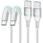 USB C Charger Cable [2Pack/1M] Type C Charger Cable Fast Charging Lead Yosou Phone USB C Charge Cable for Samsung Galaxy S21 S20 fe S22 A12 A13 A33 A53 S10 S9 S8,PS5,Mackbook,iPad Pro/Air 4,OPPO,Pixel