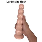 AUCUNE Sextoy,Unisexe! Gros gode Anal Slippy stimulateur de point G femme Massage la Prostate mâle perles - Type Large size Flesh