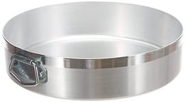 Pentole Agnelli Moule à Tarte cylindrique en Aluminium BLTF avec Anneau, Argenté 22 cm Argent