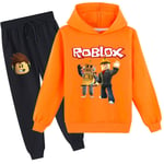 ROBLOX Träningsoverall för barn Pojkar Flickor Set Print byxor Y Orange 110cm