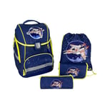 Schneiders FaBAG 78086-072 - Set de 5 cartables Spaceship/Astronaut avec Sac de Gym, Cartable, Trousse de Toilette et Patchs individuels, léger et Ergonomique, Volume d'environ 22 l