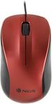 Crew Red - Souris Optique 1200Dpi Avec Câble Usb, Souris Pour Ordinateur Ou O Laptop Avec 2 Boutons, Ambidextre, Rouge