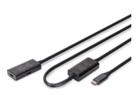 Digitus - Usb-Forlengelseskabel - 24 Pin Usb-C (Hann) Til 24 Pin Usb-C (Hunn) - Usb 3.1 - 5 V - 10 M - Svart