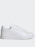 adidas Sportswear Womens Grand Court 2.0 Trainers - White, Ftwr White/Ftwr White/Gold Met, Size 8, Women