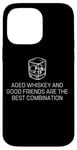 Coque pour iPhone 14 Pro Max Citation du whisky vieilli et des bons amis bourbon amateur de whisky