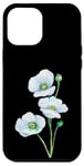 Coque pour iPhone 12 Pro Max Coquelicot blanc symbole de paix pour jardiniers botanistes fleurs