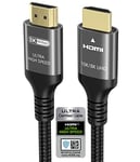 Ubluker 10K 8K 4K Câble HDMI 48Gbps 2M, Certifié Ultra Haut Débit HDMI® Cable 4K 240Hz 144Hz 120Hz 8K60Hz 0,01ms HDR10+ ARC eARC HDCP2.3 Netflix Roku TV PC Monitor Projecteur PS5 Xbox