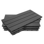 Riossad Dalle de terrasse Résistant à l'eau Revêtement de sol extérieur 60 x 30, anthracite 6pcs DALLAGE