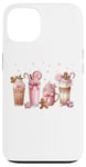 iPhone 13 Ginger Man Cookies Christmas Coffee Latte Pink Xmas Season Case